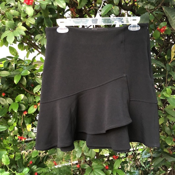 INC International Concepts Dresses & Skirts - INC Black Asymmetrical Ruffle Short Stretch Skirt Cute & Flirty! Size 2